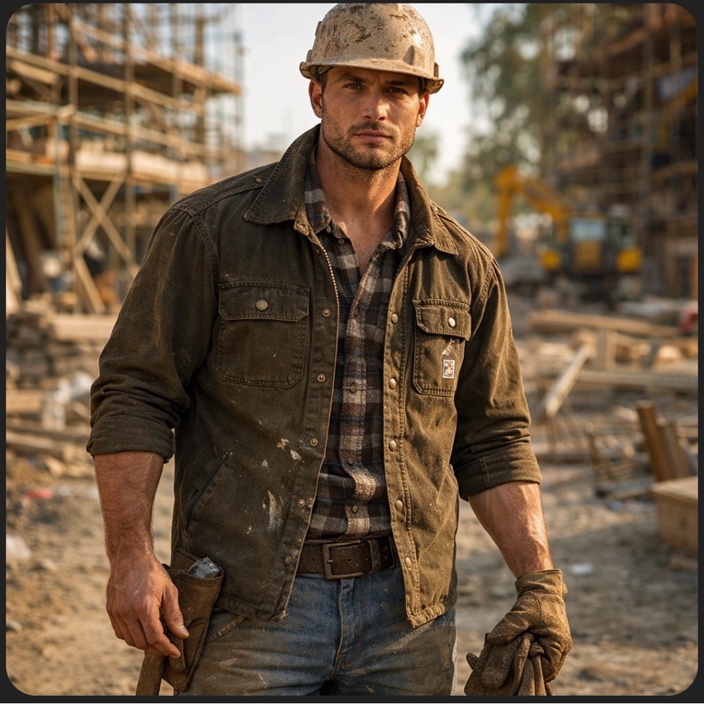 Carhartt Men's Olive Green Shirt Jacket